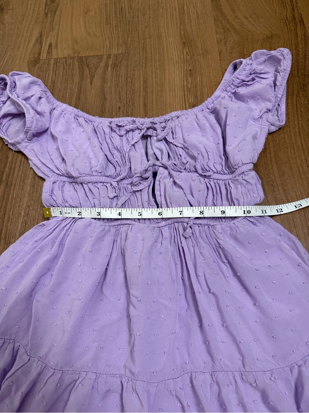 Aeropostale Lavender Polka Dot Babydoll Mini Dress - Picture 9 of 10